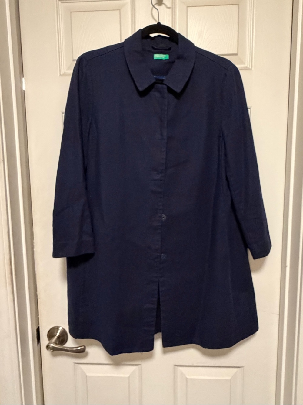United colors of Benetton linen jacket in Navy Blue
